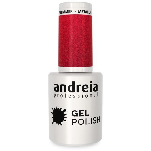 Andreia Nail Gel Polish - Colour 256 Red Metallic Shimmer