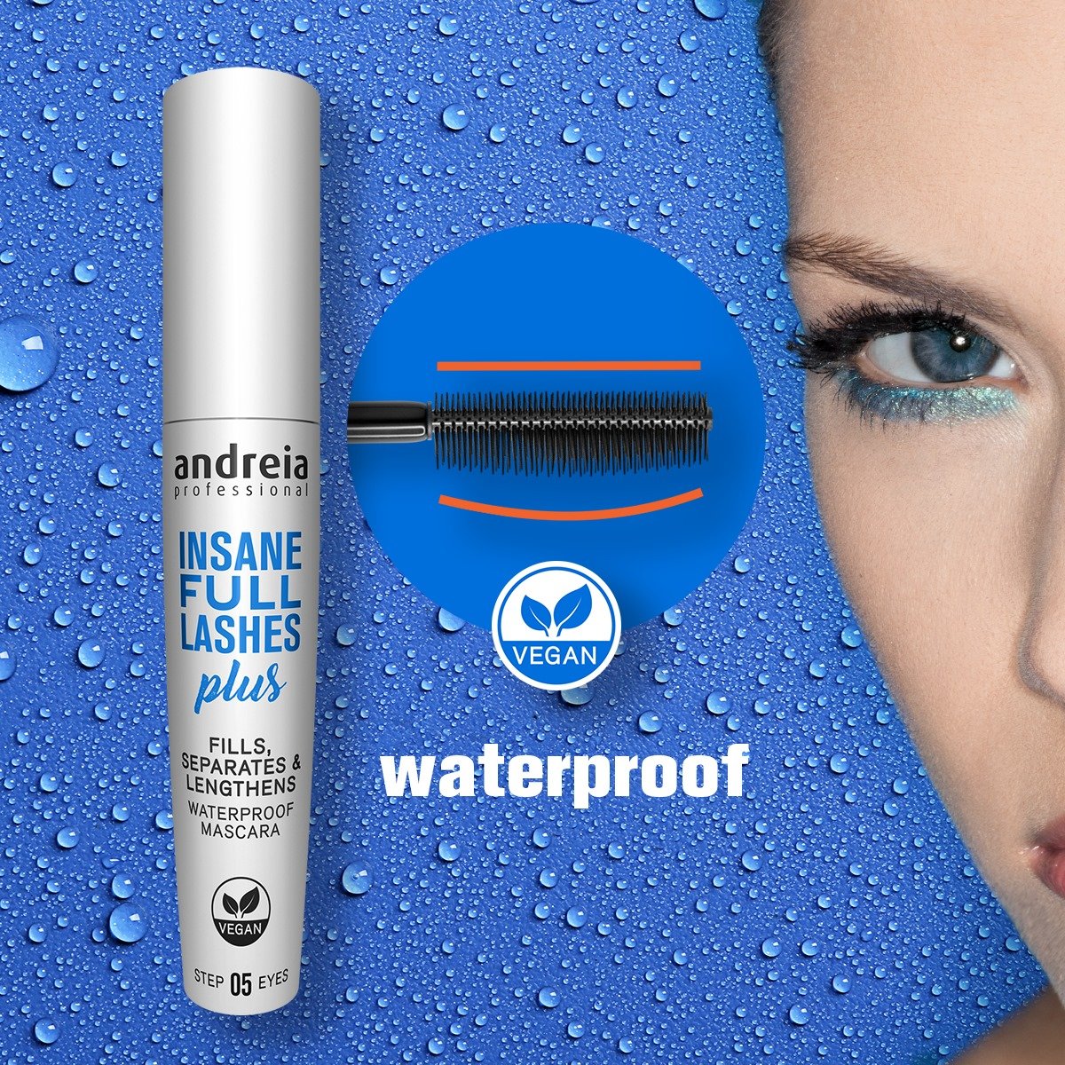 Andreia Professional Make Up - INSANE FULL LASHES PLUS - Waterproof Mascara - Image 2