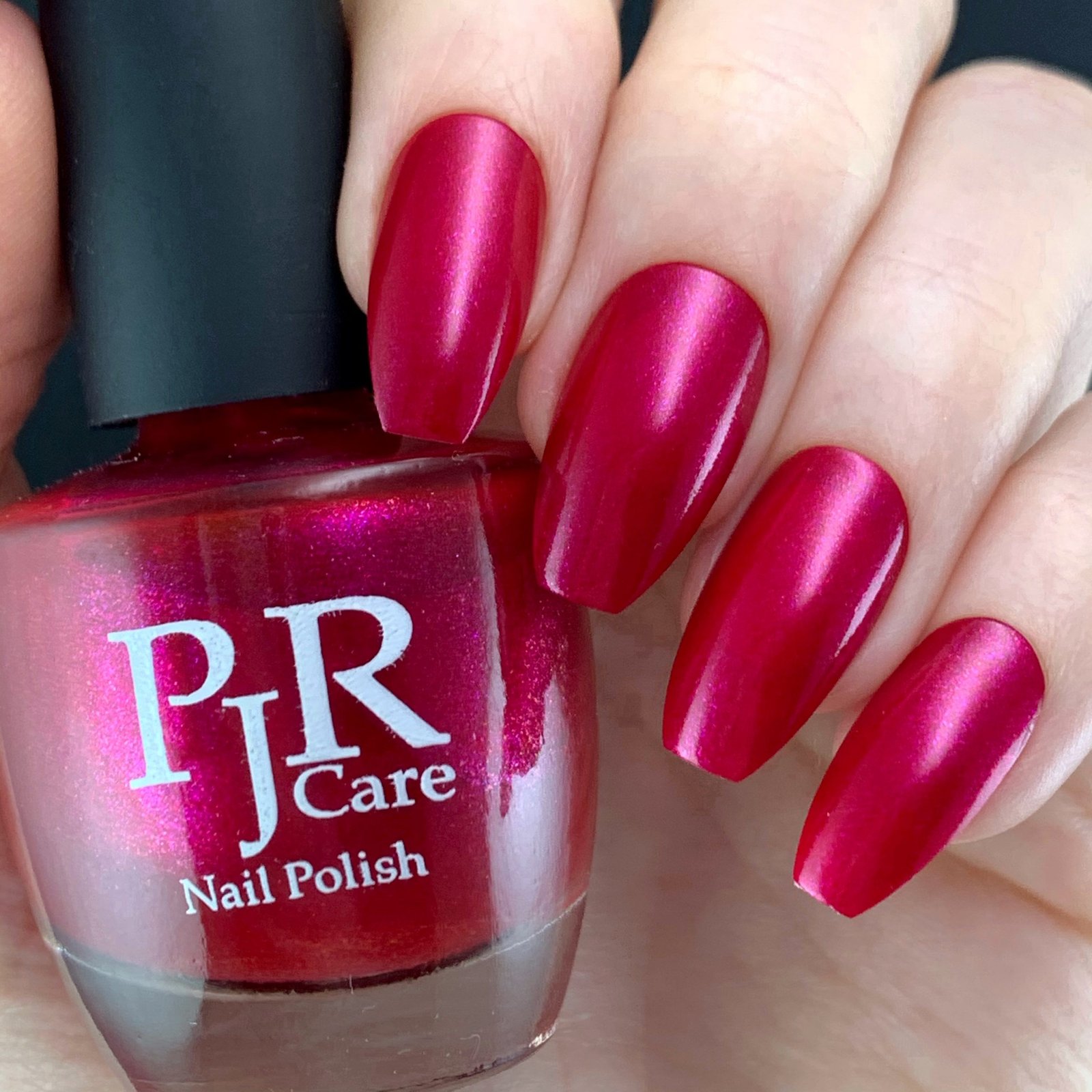 PJR Care - Halal Vegan Nail Polish - Enjoy Life - Fuchsia With Shimmer - Image 2
