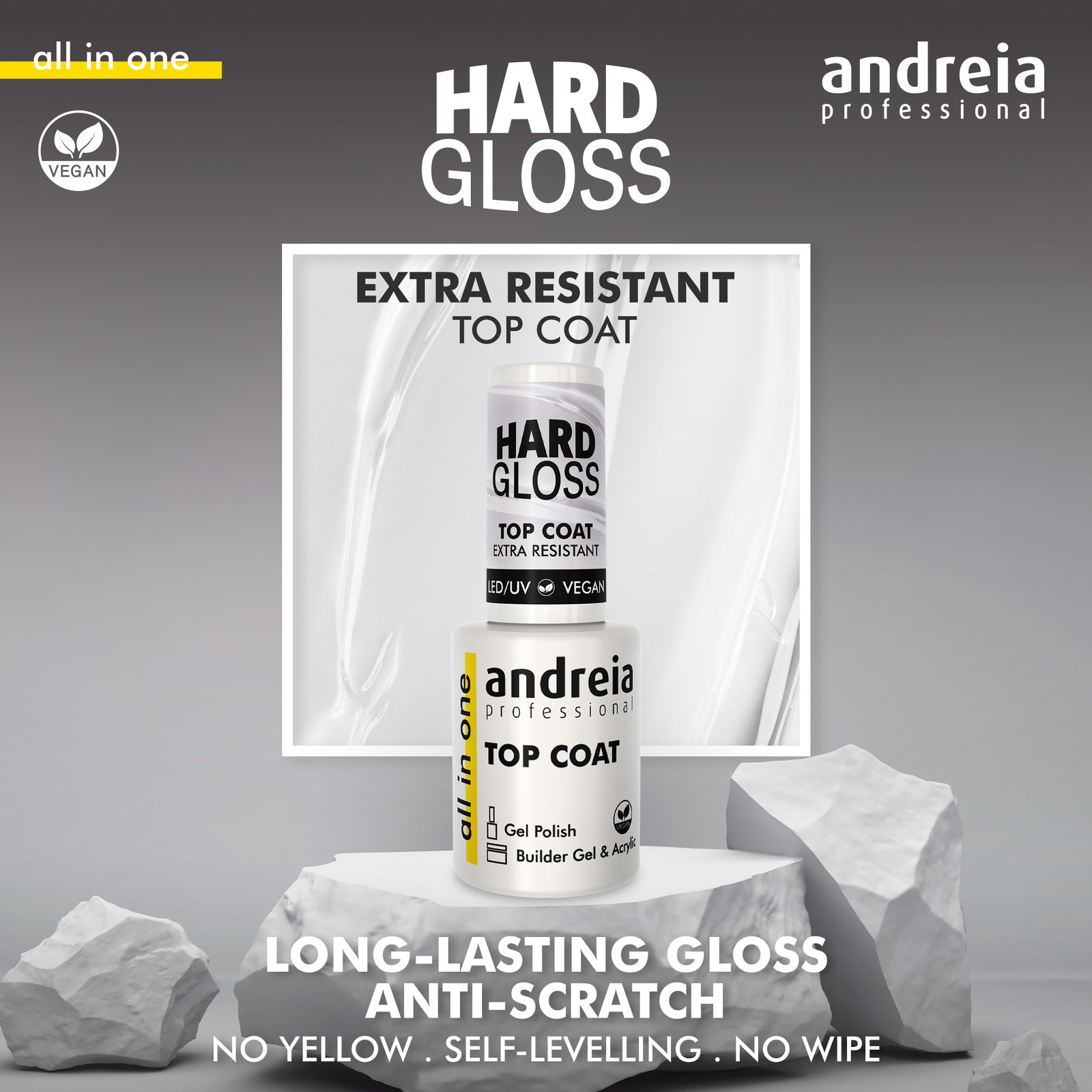 Andreia Professional All In One - Hard Gloss Top Coat - Extra Resistant - Image 2