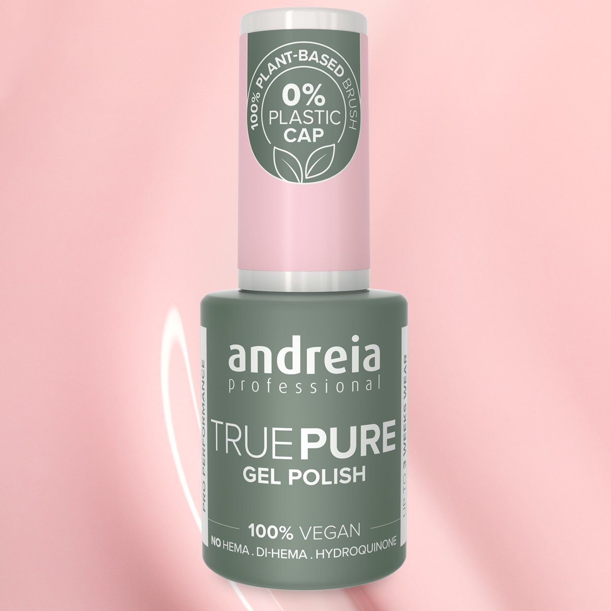 Andreia Professional True Pure – 100% Vegan, Hema Free Gel Polish - T06 Milky Pink - Image 2