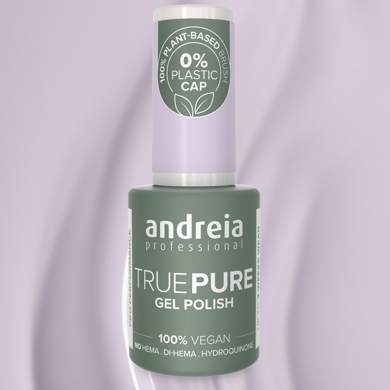 Andreia Professional True Pure – 100% Vegan, Hema Free Gel Polish - T10 Pastel Lavender - Image 2