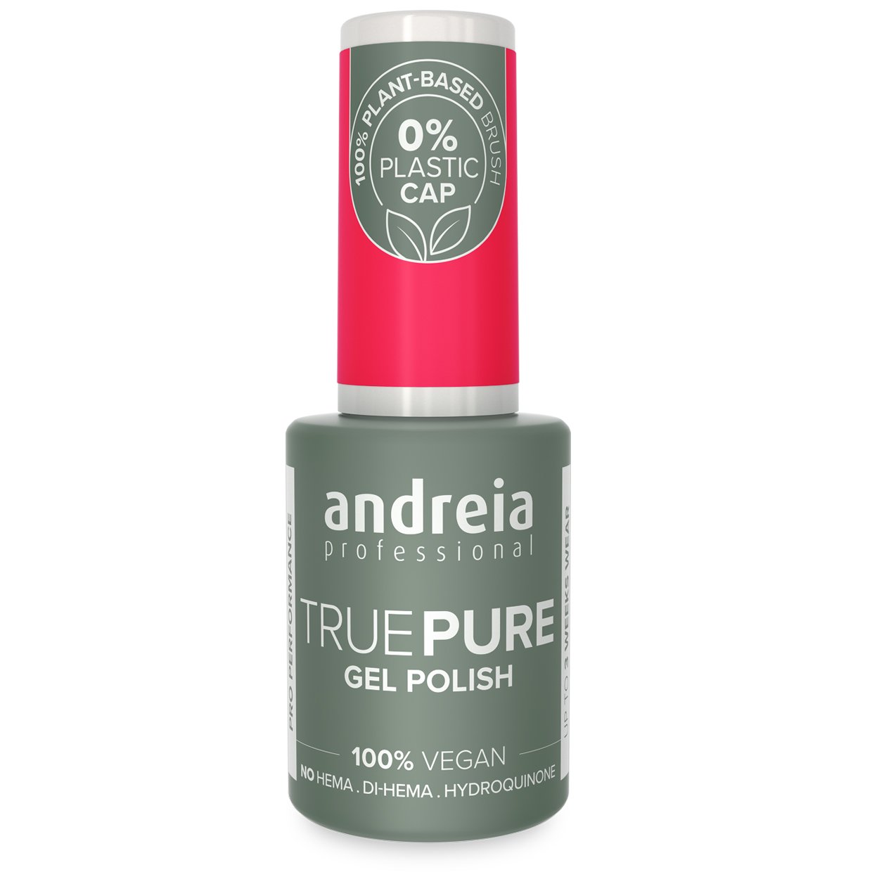 Andreia Professional True Pure – 100% Vegan, Hema Free Gel Polish - T19 Neon Pink