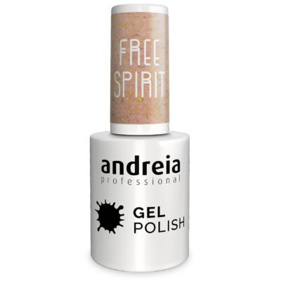 Andreia Professional Gel Polish - FREE SPIRIT - SP3 Nude with Gold Foil
