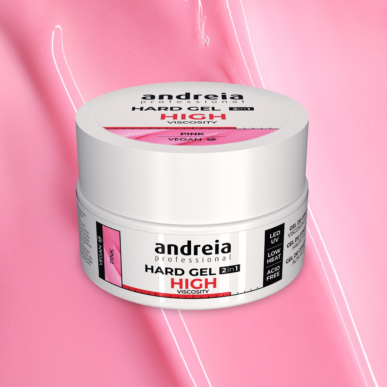 Andreia Professional Hard Gel - High Viscosity - Pink 22g - Image 2