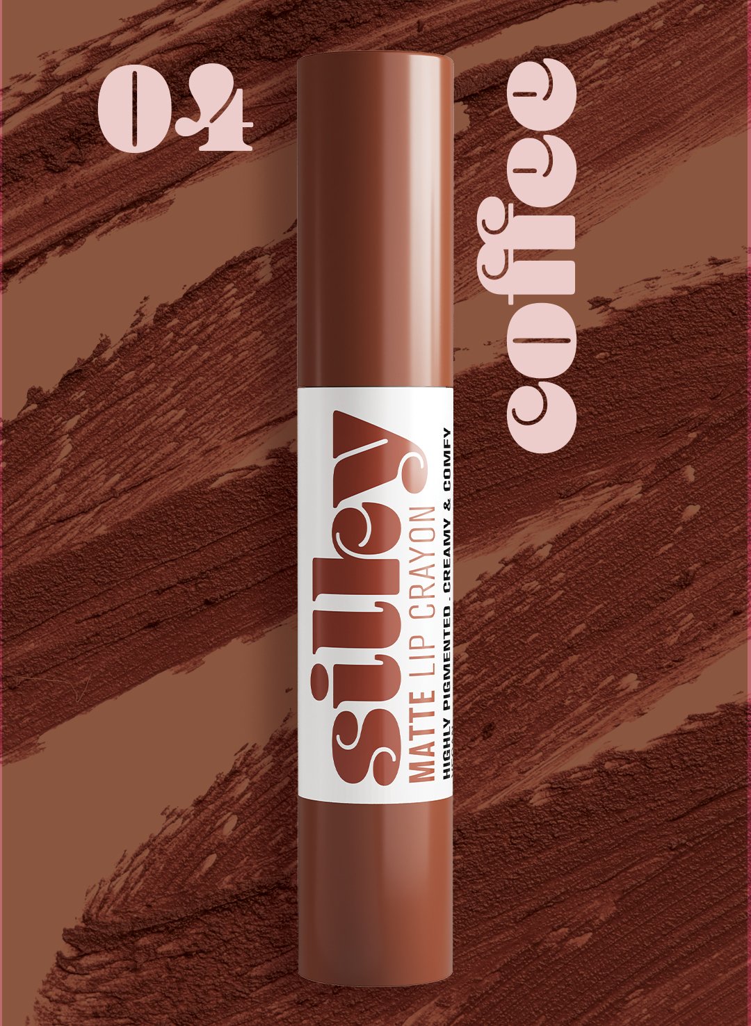 Andreia Professional Makeup - SILKY Matte Lip Crayon - 04 Coffee - Image 5
