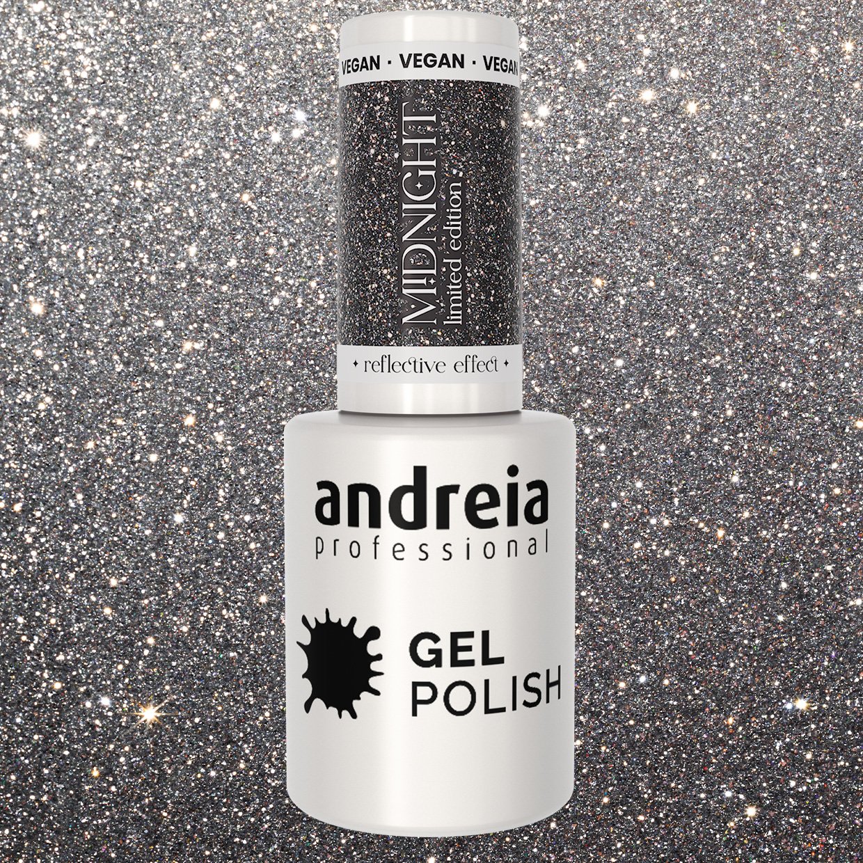 Andreia Professional - Midnight Reflective Effect Ltd Collection - MD5 3D Holographic Silver Glitter - Image 2