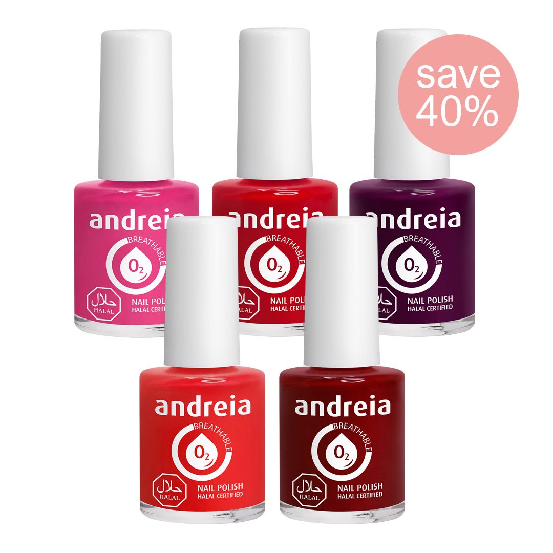 Andreia Halal Breathable Nail Polish Collection - The Brights