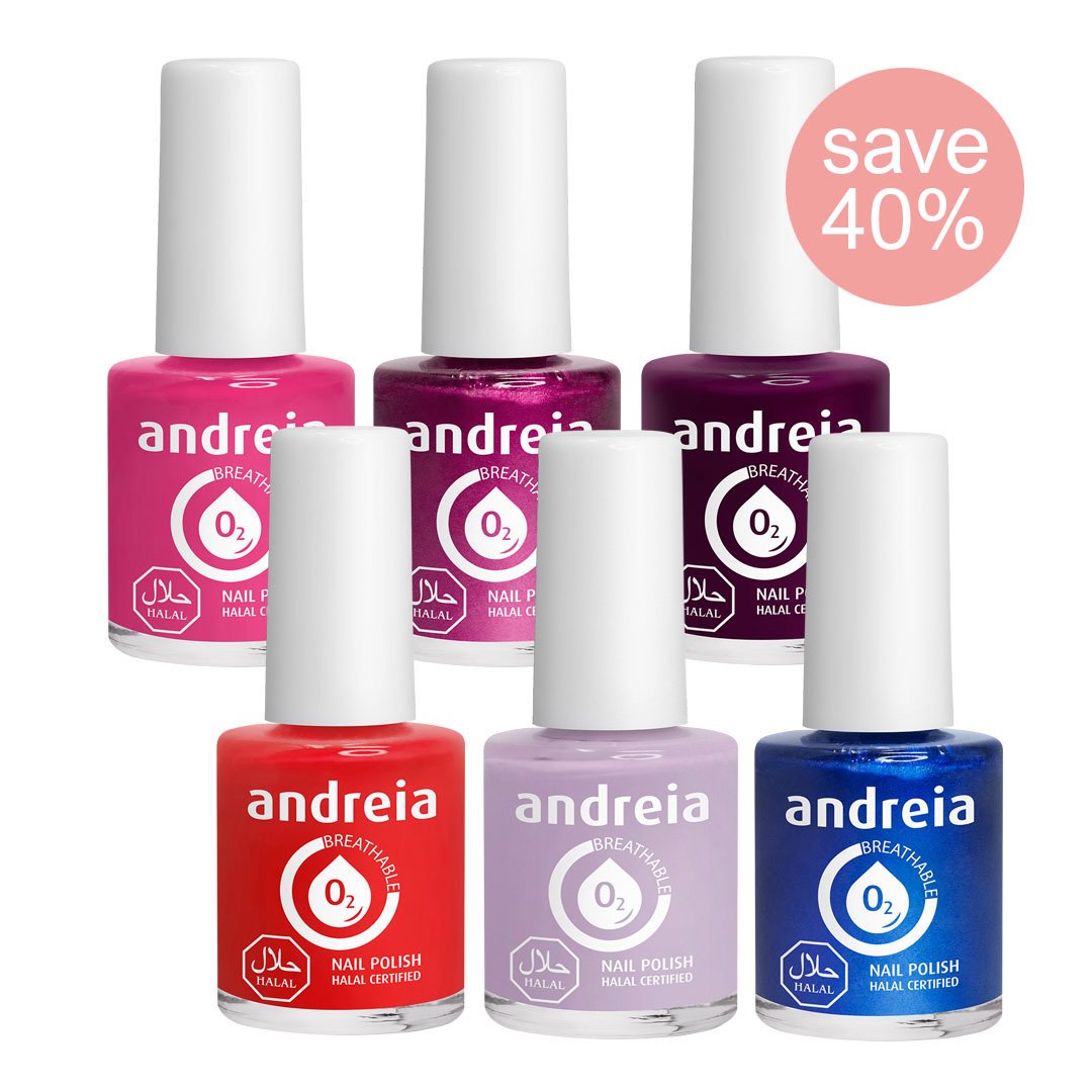 Andreia Halal Breathable Nail Polish Collection - Mix-it-Up Shades
