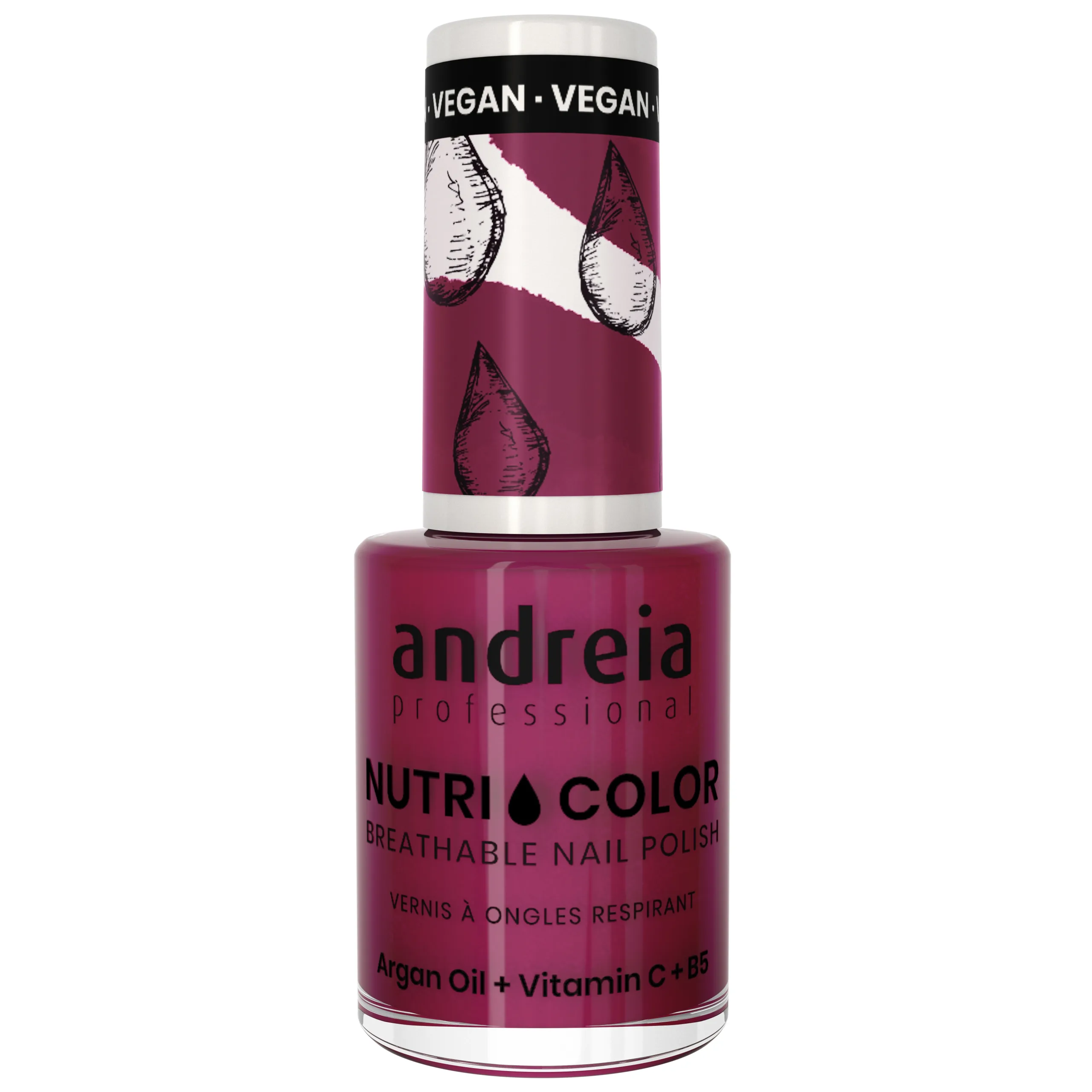 Andreia Professional NutriColor - Breathable Vegan Nail Polish NC23 Bordeaux - 10.5ml