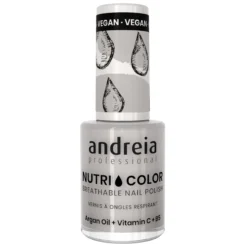 Andreia Professional NutriColor - Breathable Vegan Nail Polish NC3 Grey - 10.5ml