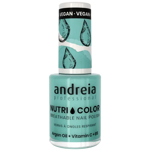 Andreia Professional NutriColor - Breathable Vegan Nail Polish NC33 Light Turquoise