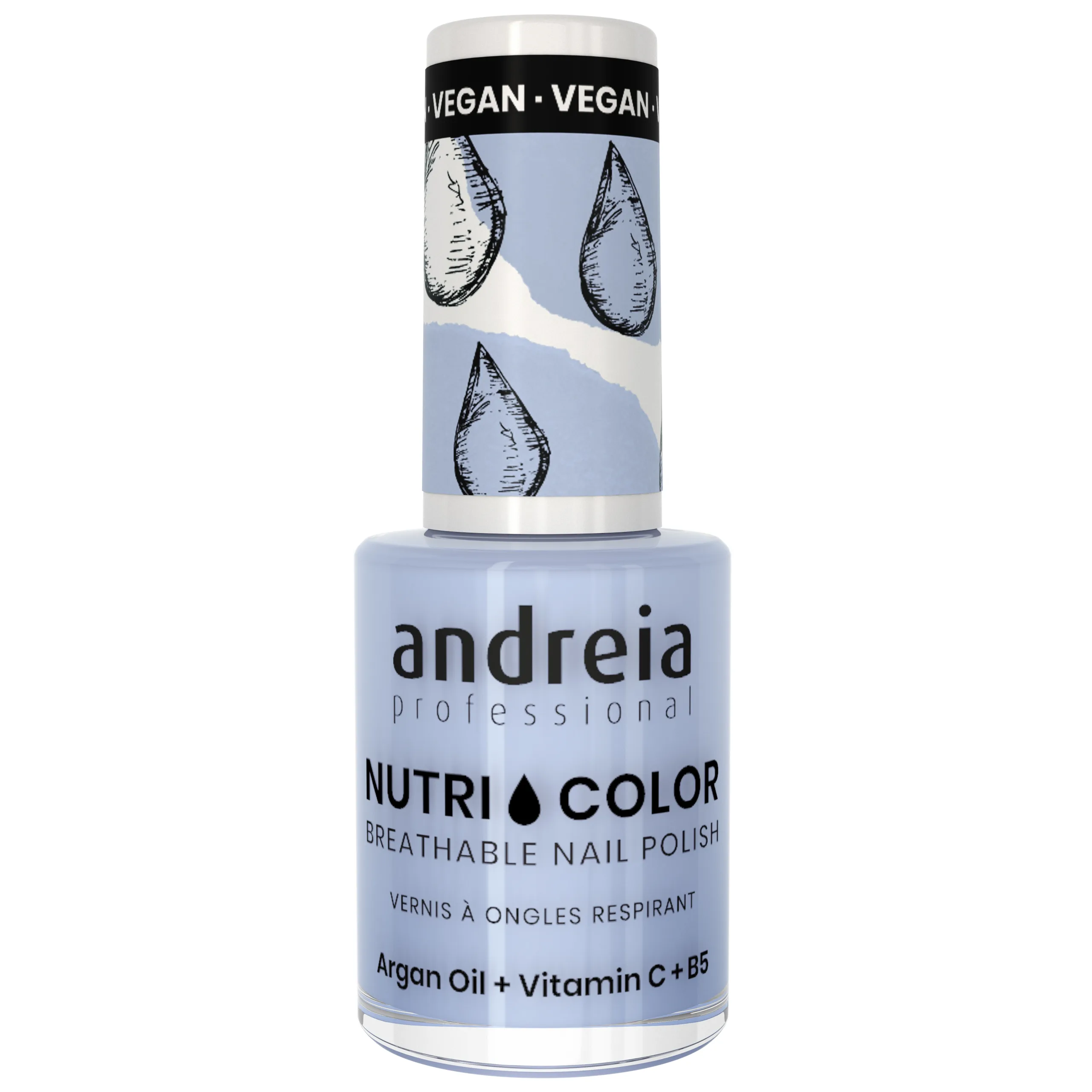 Andreia Professional NutriColor - Breathable Vegan Nail Polish NC34 Light Periwinkle Blue