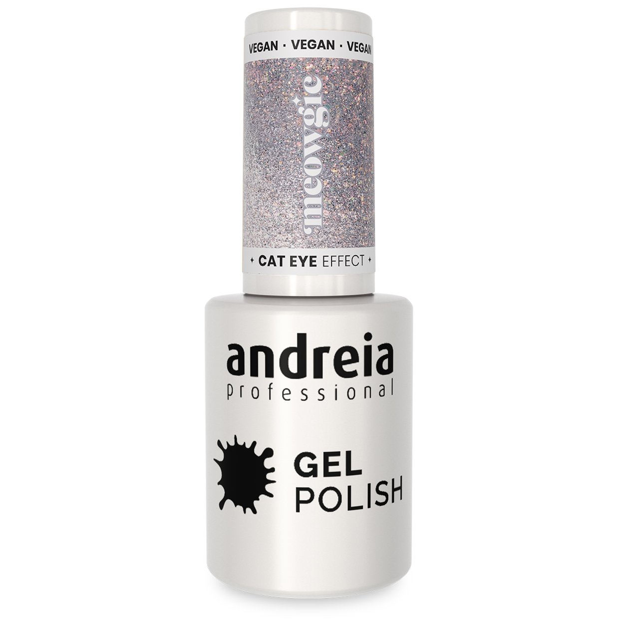 Andreia Professional - Nail Gel Polish - MEOWGIC Cat Eye Effect - MC1 Magnetic Silver Glitter - 10.5ml