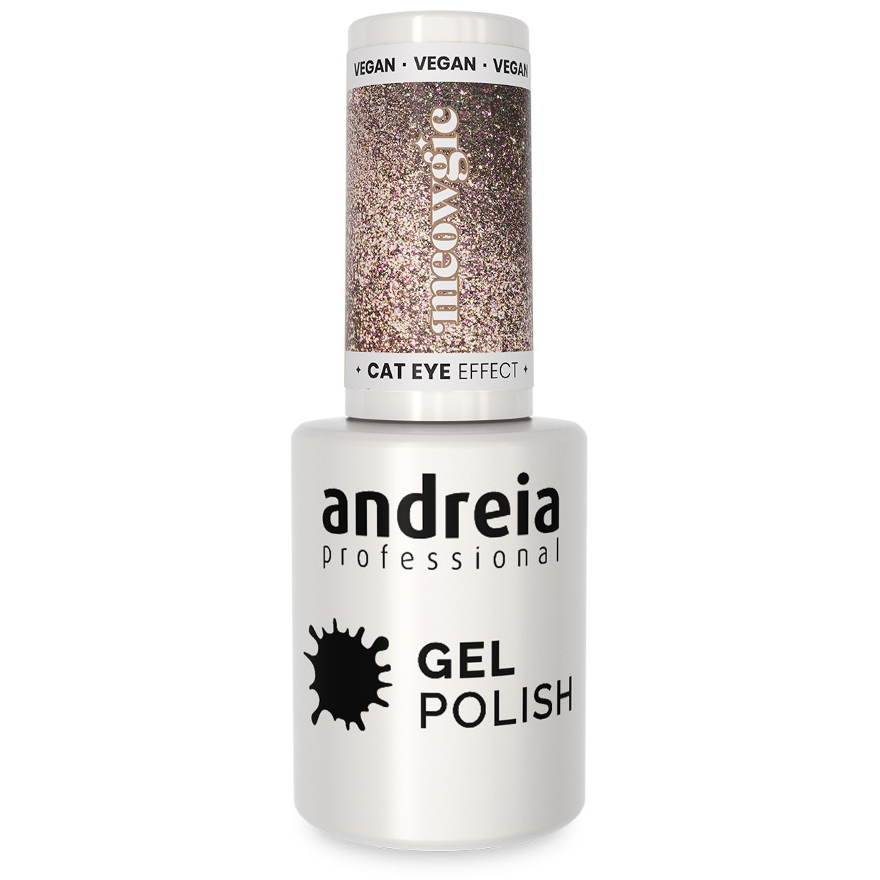 Andreia Professional - Nail Gel Polish - MEOWGIC Cat Eye Effect - MC2 Magnetic Taupe Glitter - 10.5ml
