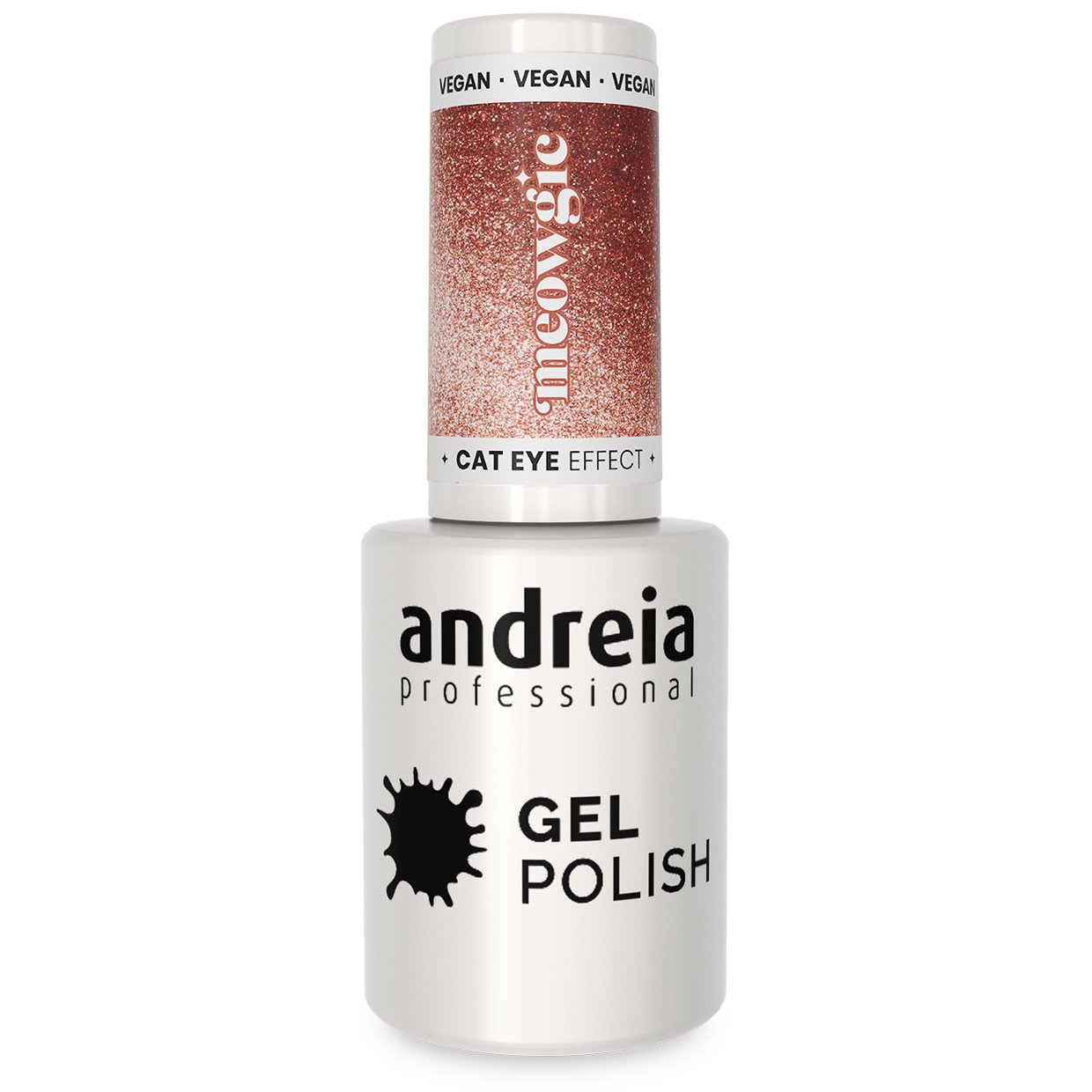 Andreia Professional - Nail Gel Polish - MEOWGIC Cat Eye Effect - MC4 Magnetic Copper Glitter - 10.5ml