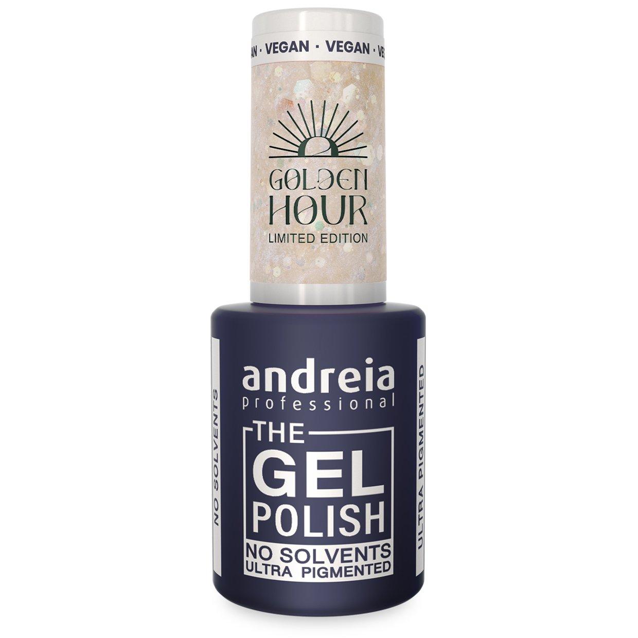 Andreia Professional - Golden Hour Ltd Collection - GH5 Translucent white with holographic glitter