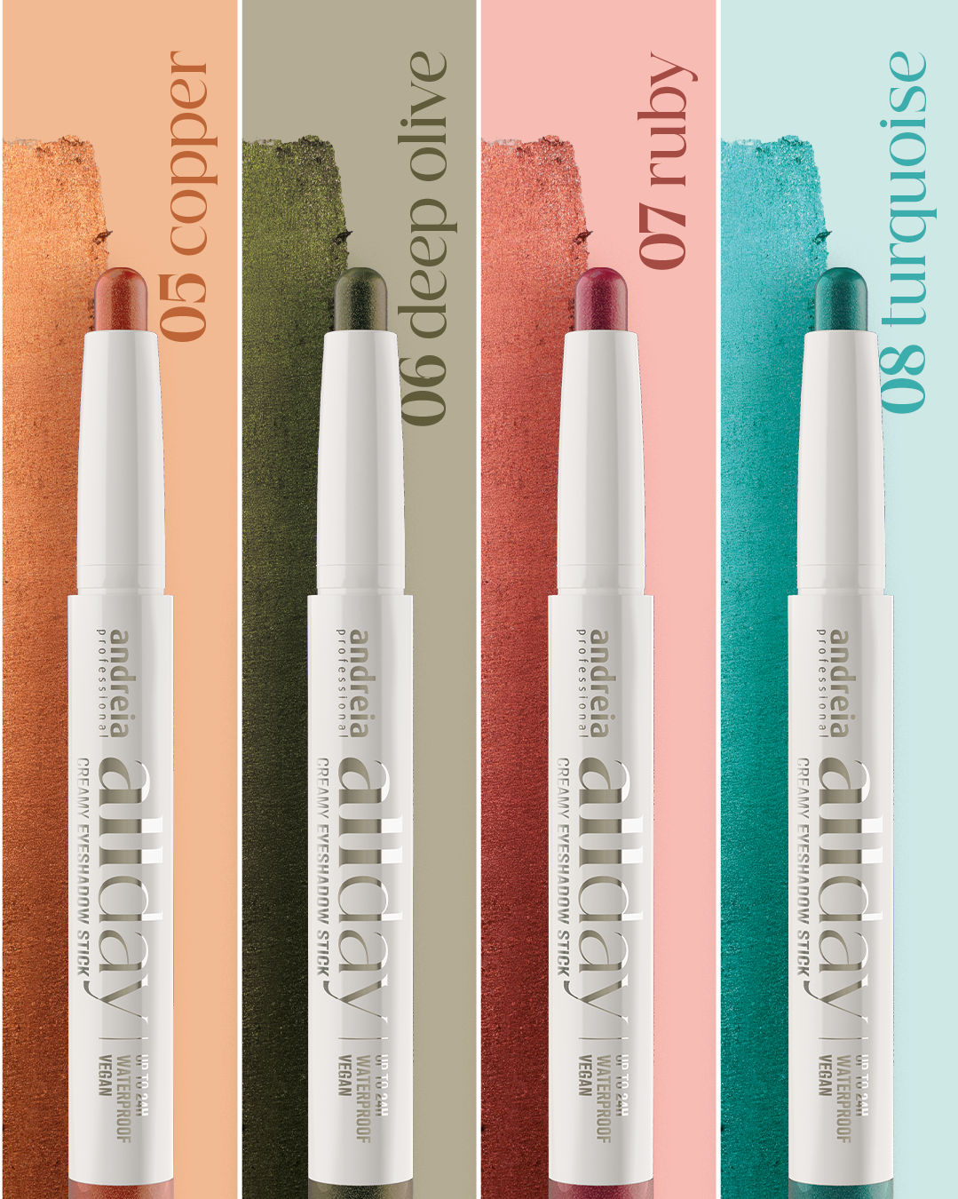 Andreia Professional Make Up - All Day Creamy Eyeshadow Stick - 07 RUBY - Image 4