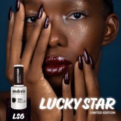 Alternative view of Andreia Professional Gel Polish - Lucky Star Ltd Collection - LS6 Black with red glitters