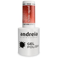 Andreia Professional Gel Nail Polish - Feline Mood Cat Eye Effect - FE1 Magnetic red glitter with red shimmers