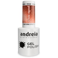 Andreia Professional Gel Nail Polish - Feline Mood Cat Eye Effect - FE2 Magnetic brown glitter with golden shimmers