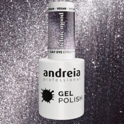 Alternative view of Andreia Professional Gel Nail Polish - Feline Mood Cat Eye Effect Ltd - FE4 Magnetic grayish-purple glitter with silver shimmers