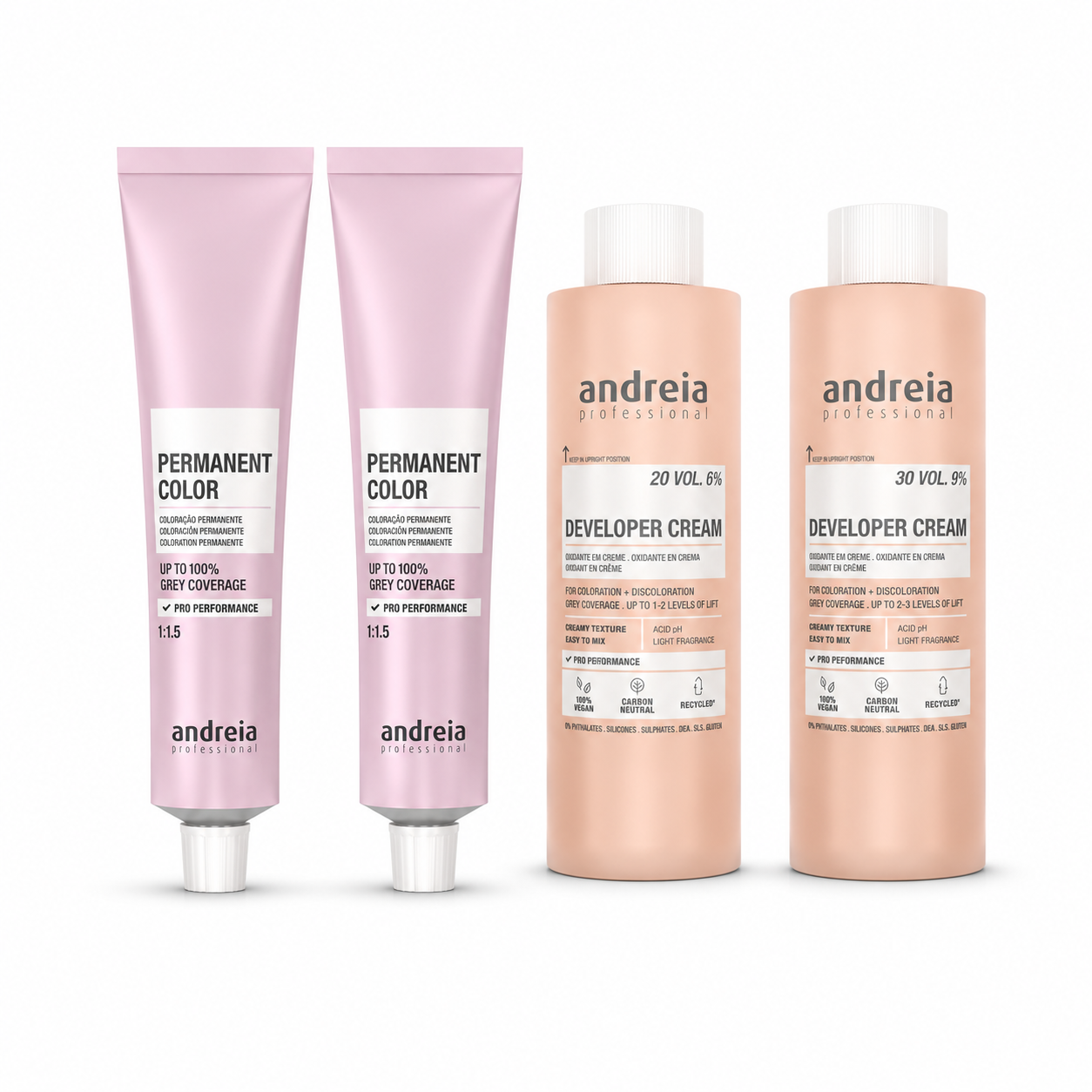 Andreia Professional Vegan Permanent Colour 1:1.5 - Intro Bundle - 30% off - RRP £18.60