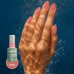 Alternative view of Andreia Professional - True Pure Hema Fee Gel Polish - Pure Diving Ltd Collection - PV6 Pink with Pink and gold glitter