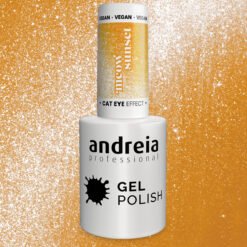 Andreia Professional Gel Polish Cat Eye Effect - Meow Sunset - MW3 Magnetic Honey Yellow Glitter with Golden Shimmer - Image 3