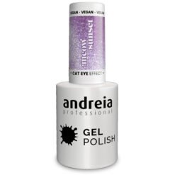 Andreia Professional Gel Polish Cat Eye Effect - Meow Sunset -MW4 Magnetic Light Lilac Glitter with Silver Shimmer