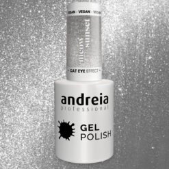 Andreia Professional Gel Polish Cat Eye Effect - Meow Sunset - MW6 Magnetic Silver Glitter with Silver Shimmer - Image 3