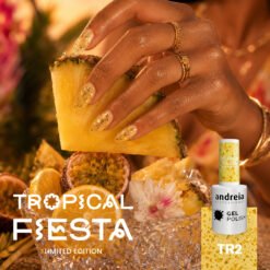 Alternative view of Andreia Professional Gel Polish - Tropical Fiesta Ltd Collection - TR2 Translucent Yellow with Gold Foil