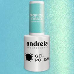 Andreia Professional Gel Polish - Tropical Fiesta Ltd Collection - TR5 Holographic Blue with Purple reflections - Image 3