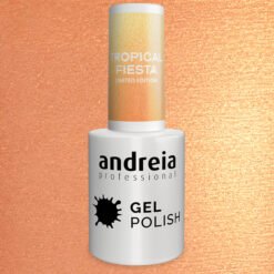 Andreia Professional Gel Polish - Tropical Fiesta Ltd Collection - TR6 Metallic Golden Peach with a Satin Shimmer - Image 3