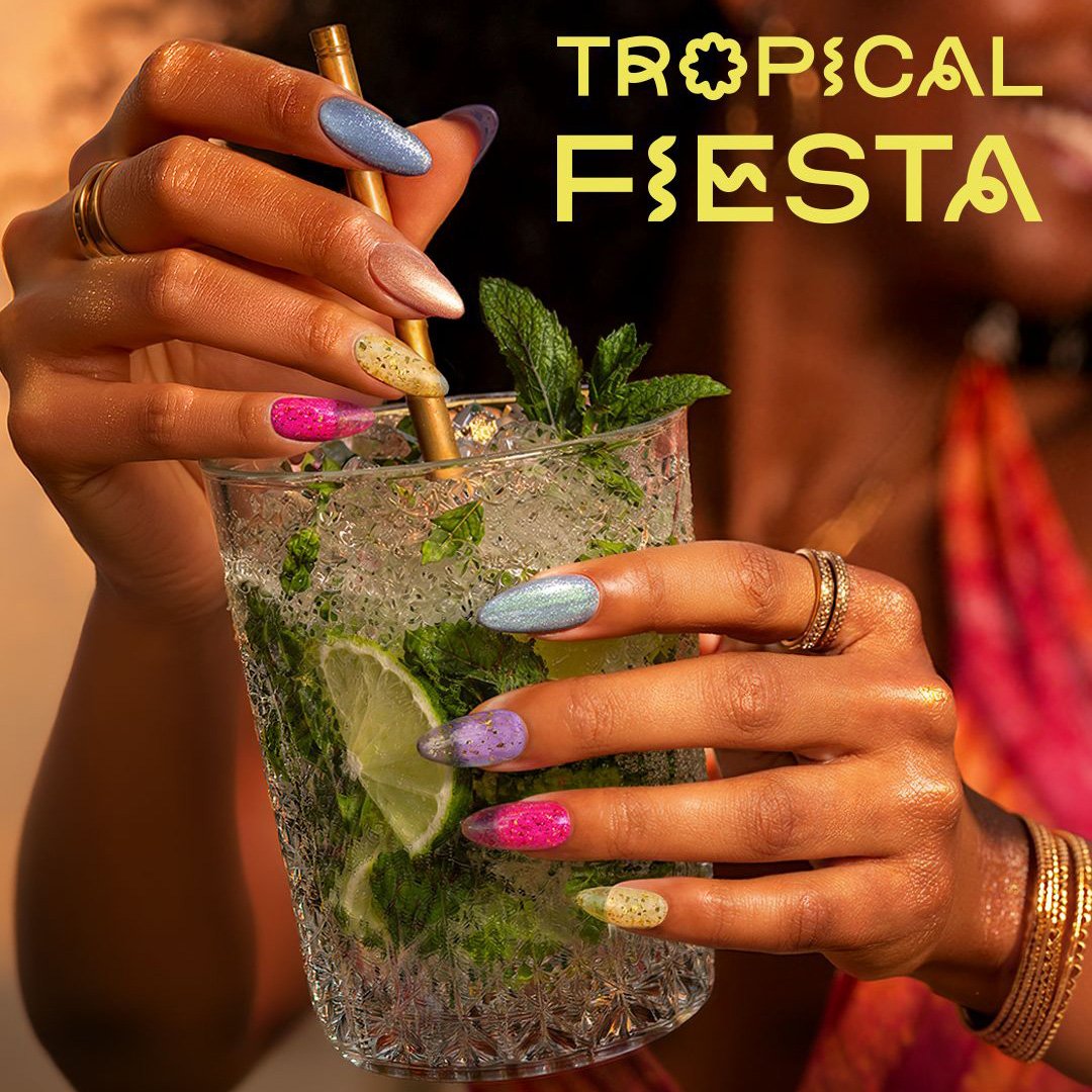 Andreia Professional Gel Polish - Tropical Fiesta Limited Collection - Set of 6 Colours + Free Mini Stand - Image 2