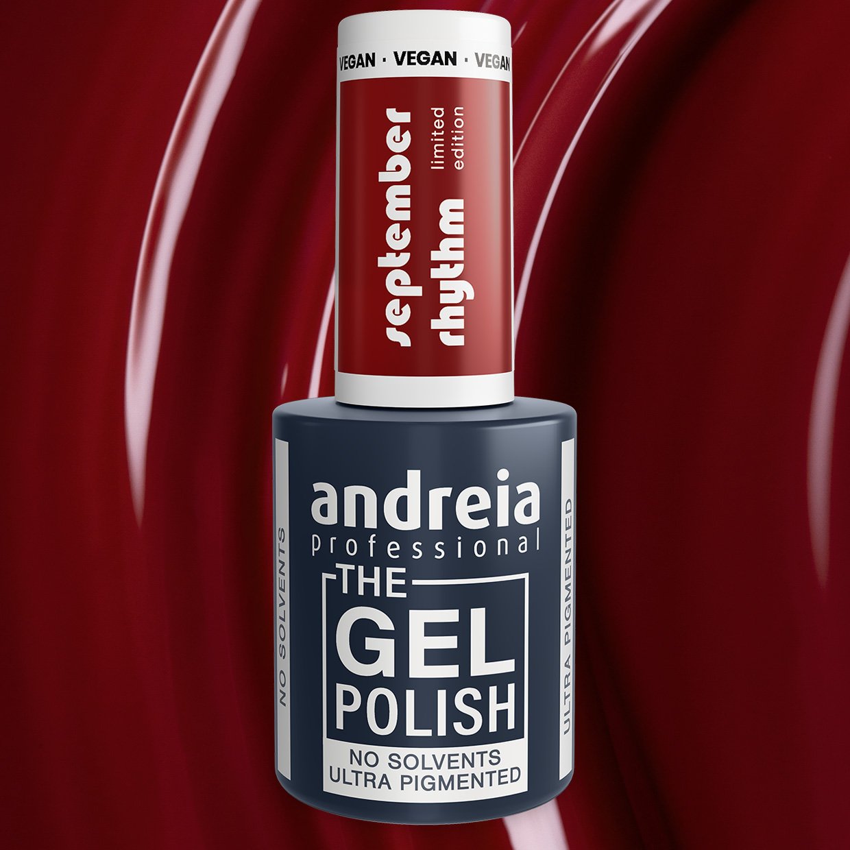 Andreia Professional - The Gel Polish - Solvent Free Gel - September Rhythm Ltd Collection - SR1 Cherry Red - 10.5ml - Image 3
