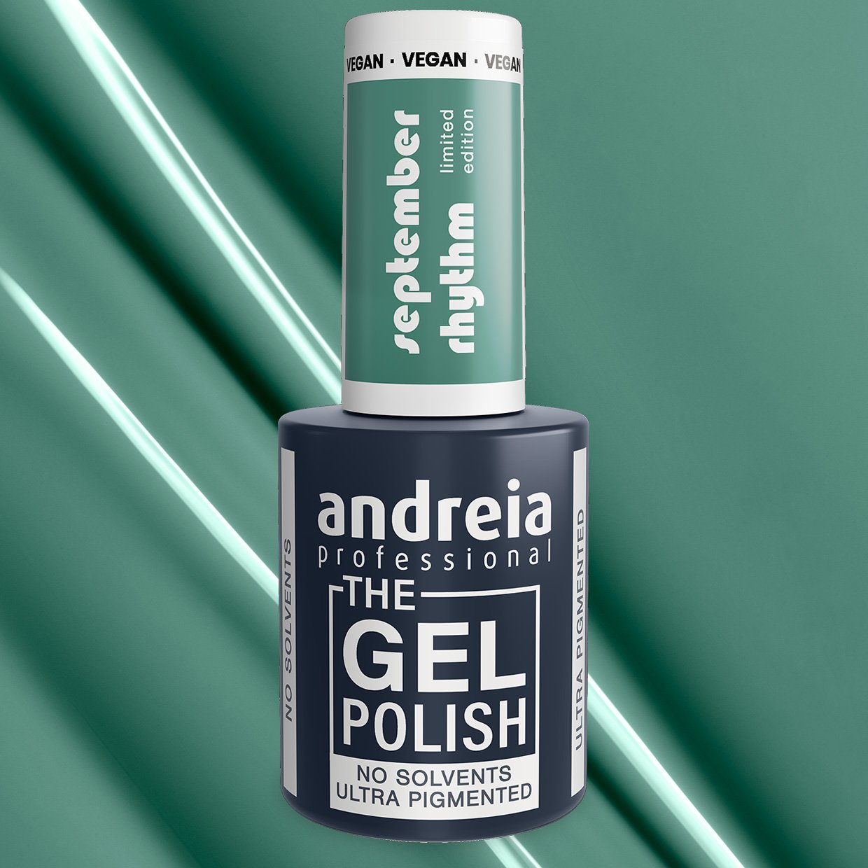 Andreia Professional - The Gel Polish - Solvent Free Gel - September Rhythm Ltd Collection - Colour SR6 Sage Green - 10.5ml - Image 3