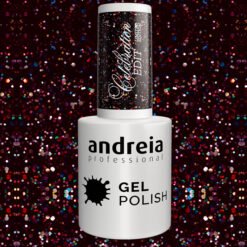 Alternative view of Andreia Professional Gel Polish - Celebration Edit Ltd Collection - CE6 Intense Black Cherry Illuminated by Fine Shimmering Red Reflections