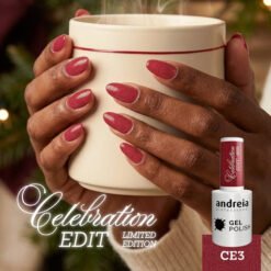 Alternative view of Andreia Professional Gel Polish - Celebration Edit Ltd Collection - CE3 Ruby Red Illuminated by Luminous Micro-Glitter