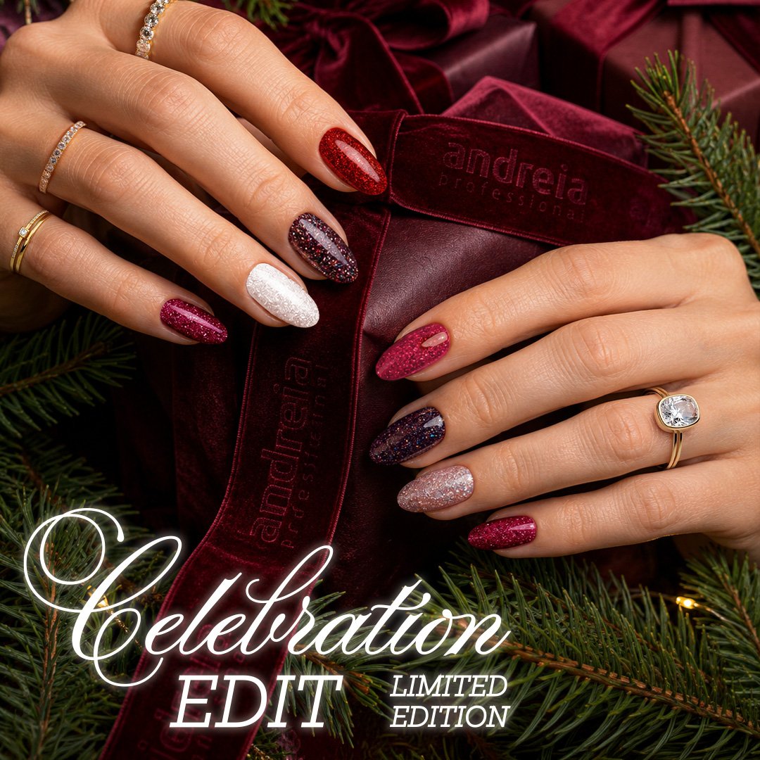 Andreia Professional Gel Polish - Celebration Edit Limited Collection - Set of 6 Colours + Free Mini Stand - Image 3